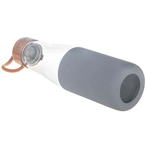 image for Origin - Best BPA-Free Glass Water Bottle with Protective Silicone Sle