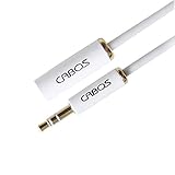 Cabos 3.5mm Male to Female Universal Auxiliary Audio Extension Cable, 6.5 Feet, White