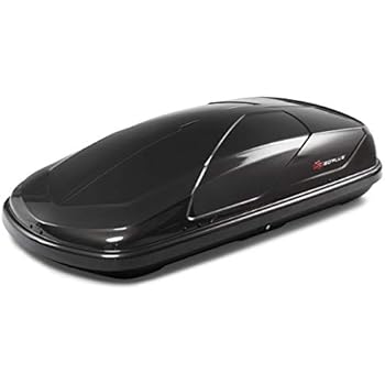 Goplus Cargo Box Waterproof Rooftop Cargo Carrier Heavy Duty Roof Storage Box 14 Cubic Feet Titanium Gray