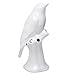 Chive - White Porcelain Bird Decorative Flower Vase, Bud Vase for Short Flowers, Glossy Finish