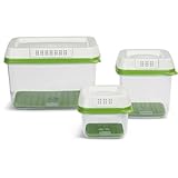 Rubbermaid FreshWorks Produce Saver 6-Piece Set With Lids, Green