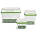 Rubbermaid FreshWorks Produce Saver 6-Piece Set With Lids, Green