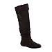 DA VICCINO TOP-01 Women's Slouch Side Zipper Flat Fold Cuff Knee High Boots
