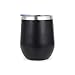 ONEB Stainless Steel Wine Tumbler with Lid, 12 OZ | Double Wall Vacuum Insulated Travel Tumbler Cup for Coffee, Wine, Cocktails, Ice Cream Thermos Cup With Lid (Matte Black)