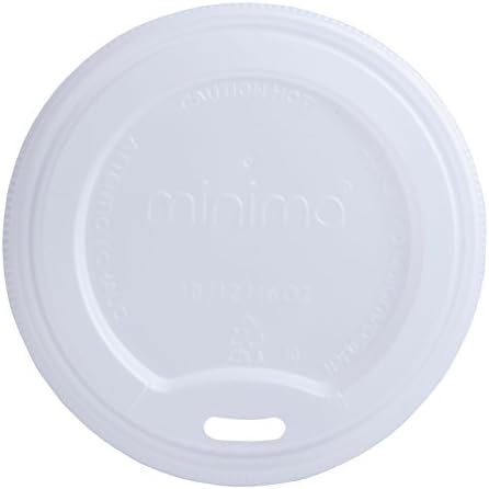 Minima 1000 Count of Compostable Hot Cup Lids – Fits Minima 10 oz/12 oz/16 oz Hot Cups. BPI-CERTIFIED Compostable certified Lids.
