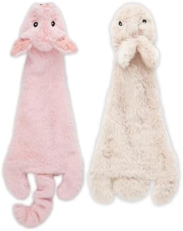 Best Pet Supplies 2-in-1 Stuffless Squeaky Dog Toys with Soft, Durable  Fabric for Small, Medium, and Large Pets, No Stuffing for Indoor Play,  Supports Active Biting and Play - Hare, Pig, Small