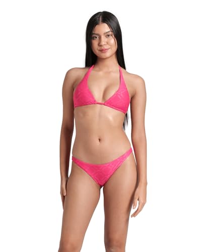 ARENA Losange Triangel-Bikini für Damen, Elastischer Recyclingstoff, Schnelltrocknend, Strand- Und Schwimmbad-Badeanzug Für Damen, Damenbikini mit Herausnehmbaren Cups, Oberteil und Slip mit Bändern