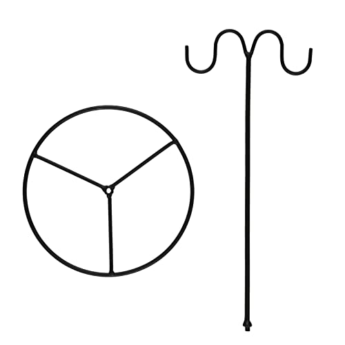 EGMEHOAD Banana Holder Stand, Banana Hanger Stand Black, Double Hooks