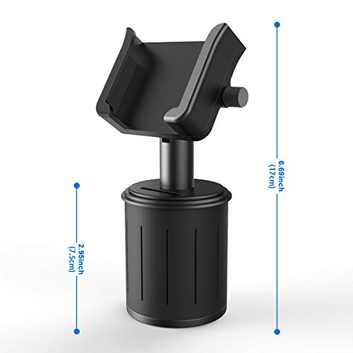 3rd Generation Cup Holder Phone Mount [Upgraded] Aluminum Alloy Adjustable Car Cup Holder Phone Mount for Cell Phone iPhone Xs/Xs Max/X/8/7 Plus/Galaxy and Most Smartphones - Thumbnail 7