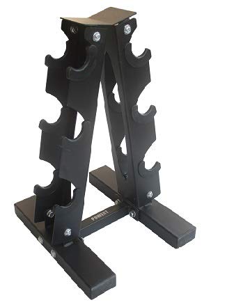 POWERT Dumbbell Rack Heavy Duty Steel Stand Weight Holder Rack for Dumbbells (3-Tier Rack)