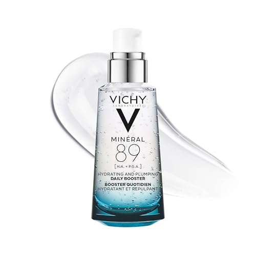 Vichy Mineral 89 Hyaluronsäure Gesichtsserum, Gesichtsgel Feuchtigkeitscreme und reines Hyaluronsäure Feuchtigkeitsserum für empfindliche oder trocken