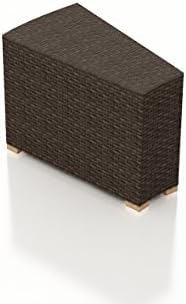 Harmonia Living Arden Wedge Patio End Table in Chestnut