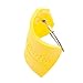 BlueCosto - Luggage Tags - Large, Yellow, 5 PK - PVC Suitcase Tags w/Privacy Cover & Stainless Steel Wire Loops - Personalized Baggage Identifiers for Travel - Backpack Name Labels