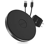 ZeeHoo Fast Wireless Charger, 7.5W Wireless Charging Pad for iPhone Xs MAX/XR/XS/X/8/8+,10W for Samsung S9/S9+/S8/S8+, 5W for Other Qi-Enabled Devices, Type C Input【QC 3.0 Adapter & USB Type C Cable】