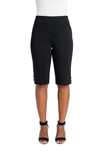 Briggs New York Women's Pull On Lace Up Hem Skimmer, Black, 14