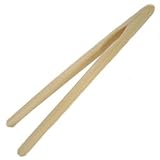 SCI Scandicrafts Bamboo 10 Inch Toast Tongs, Yellow