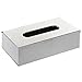 MyGift Modern Chrome Stainless Steel Tissue Box Cover with Easy Refillable Hinged Lid, Bathroom Facial Tissue Paper Holder
