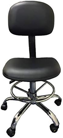 ESD Cleanroom Leather/Vinyl Chair (with Glies (Feet) and Footring)