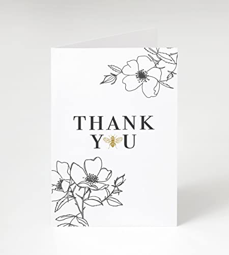 Market On Mainstreet Bumblebee Thank You Cards, Includes Envelopes, 25 Count, Made in the U.S.A