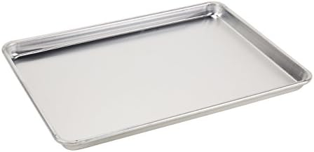 Commercial Sheet Pan, Full Size, 12-Gauge, Aluminum Bun Pan, 18" L x 26" W x 1" H, (Measure Oven Recommended), Silver