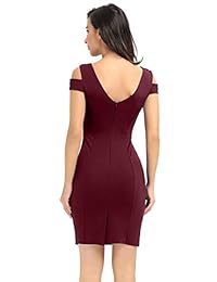 InsNova vestido elegante de cóctel con hombros descubiertos para mujer