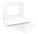 Golden State Art, Double Picture Mats with White Core Bevel Cut for 8X10 Photo Pictures (Mats, Backing, Clear Bags Included), White Over White, 11x14-10 Pack (Double Mat)