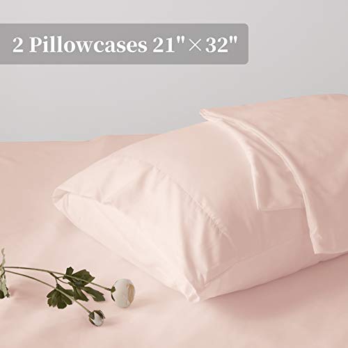 Hallmark Pink Sheets for Queen Size Bed, Soft 1800 Thread Count