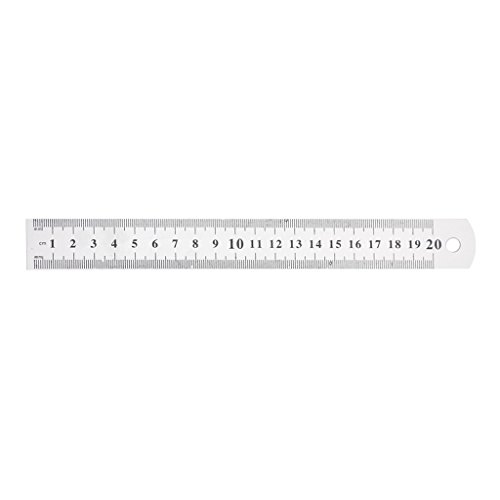 Elat Park 20cm/8" Stainless Steel Ruler Double Sided Scale Straight Draft Measuring Tool