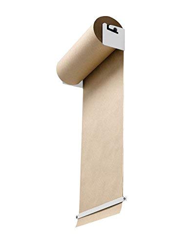 MINIBEAR Wall Mounted Kraft Paper Roll Holder/Dispenser with Cutter Bar- Fit 18" Roll