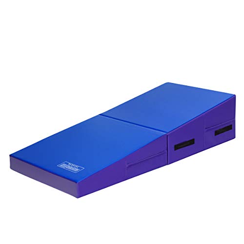 GYMAX Incline Gymnastics Mat, 60"X30"X14" Wedge Shape Gymnastics