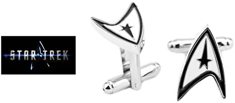 At The Movies Star Trek Commander Movie Logo Badge Cuff Links w/Gift Box