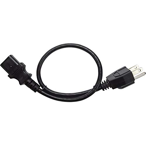 NavePoint UL Listed Power Cord Cable 3-Prong (NEMA 5-15P to IEC-320-C13) 1.5 Ft Black