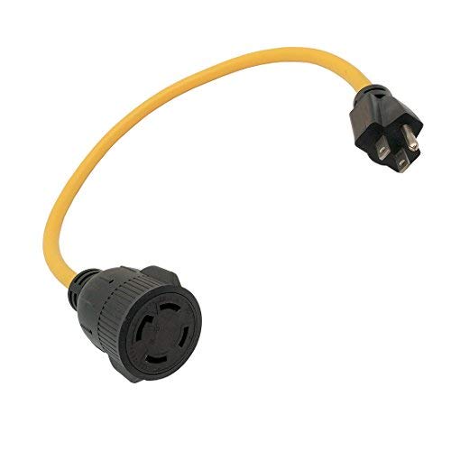 Parkworld 886726 Adapter Cord 5-15 Male Plug to Locking L14-30 Female Receptacle (2 feet)