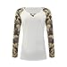 Amlaiworld Women Casual Camouflage Blouse Round Neck Long Sleeve Splice Shirts Loose Top Pullover Tunic Shirtthumb 4