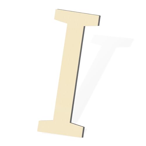 Wooden Letters for Wall Decor 12 Inch Large Wooden Letter I for Crafts Unfinished Blank Alphabet Wood Letters DIY Paint Home Party Wedding Decorations