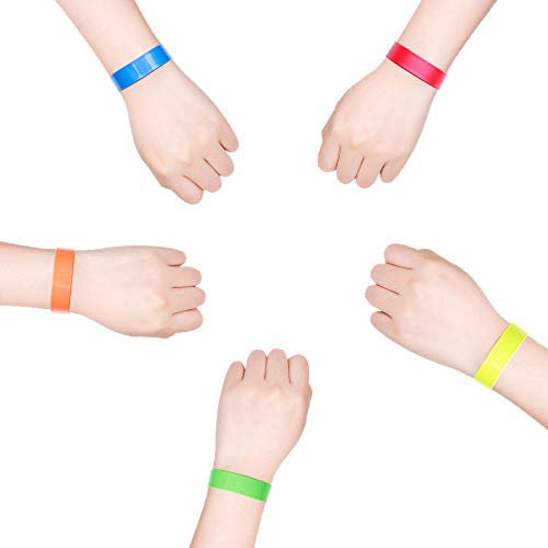 Ouchan Multicolor Plastic Wristbands Variety Pack- 200 Pack Vinyl Wristbands for Parties Events - Thumbnail 4