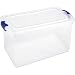 Homz 66-Qt Latching Clear Storage Boxes, Set of 2