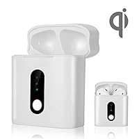 Airpod Wireless Charging Case Replacement with Sync Button, Blandstrs Charger Case Compatible with Airpods 1 & 2, Air pods NOT Include