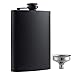 YWQ Hip Flask for Liquor Matte Black 8 Oz Stainless Steel Leakproof with Funnel, Great Gift Idea Flask primary