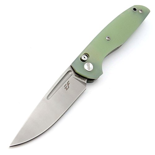 Eafengrow EF221 Tactical Pocket Knives D2 Blade and G10 Handle Knife EDC Outdoor Knife Survival(jade)