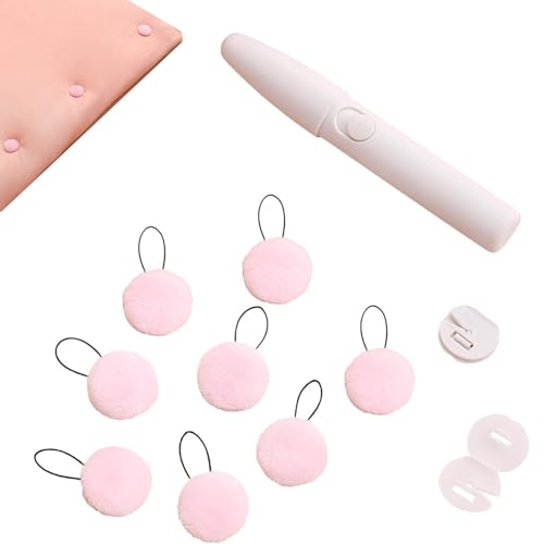 Pin-Free Quilt Fixing Clip, 8Pcs Duvet Clips and Threading Tool, Invisible Quilt Fixing Clips Duvet Pins, Hold Comforter Inside for Quilt, Cushions, Curtains (Pink)