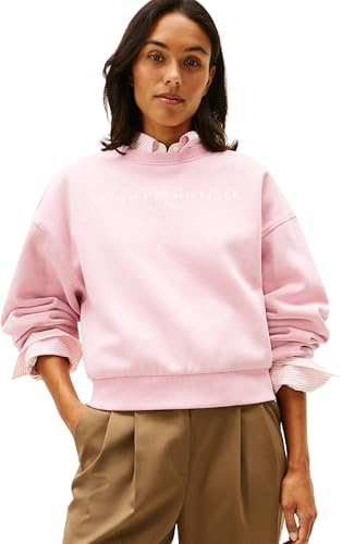 Sudadera Mujer Corp Logo Relaxed Fit, Rosa (Bonita Pink), S