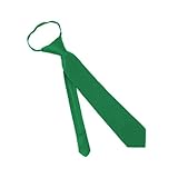 Solid Color Boys 14 Inch Zipper Tie - Jacob Alexander