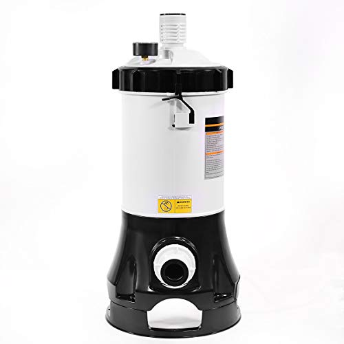 XtremepowerUS 75203 Pool Cartridge Filter W/Builtin Pump, White/Black