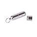 Airtight Stash Jar Smell Proof Durable Multi-Use Portable Dry Herb Jar Container case With Keyring and Holder Ring,Waterproof Aluminum Screw-top Lid Lock Odor (Silver)