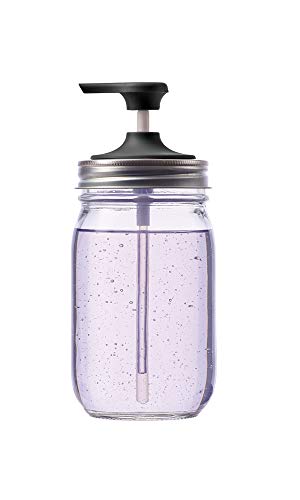 Jarware 82650 Soap Pump for Regular Mouth Mason Jars, 6", Black