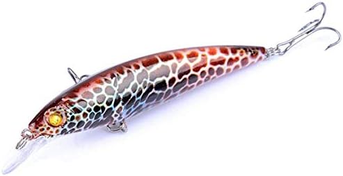 chungeng New Necessaries 1Pc 3D Eyes Realistic Minnow Fishing Lure Painted Isca Artificial Hard Bait Fishing Tool for Camping, Picnic and Other Outdoor Activities