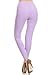 LDR128-Lilac Basic Solid Leggings, One Size