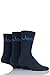 Mens 3 Pair Jeep Ribbed Cotton Boot Socks Navy 6-11 Mens