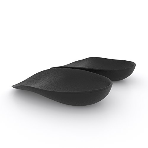 Heel That Pain Heel Seats Foot Orthotic Inserts - Heel Cups Cushions Insoles for Plantar Fasciitis, Heel Spurs, and Heel Pain, Black, Medium (Women's 6.5-10, Men's 5-8)